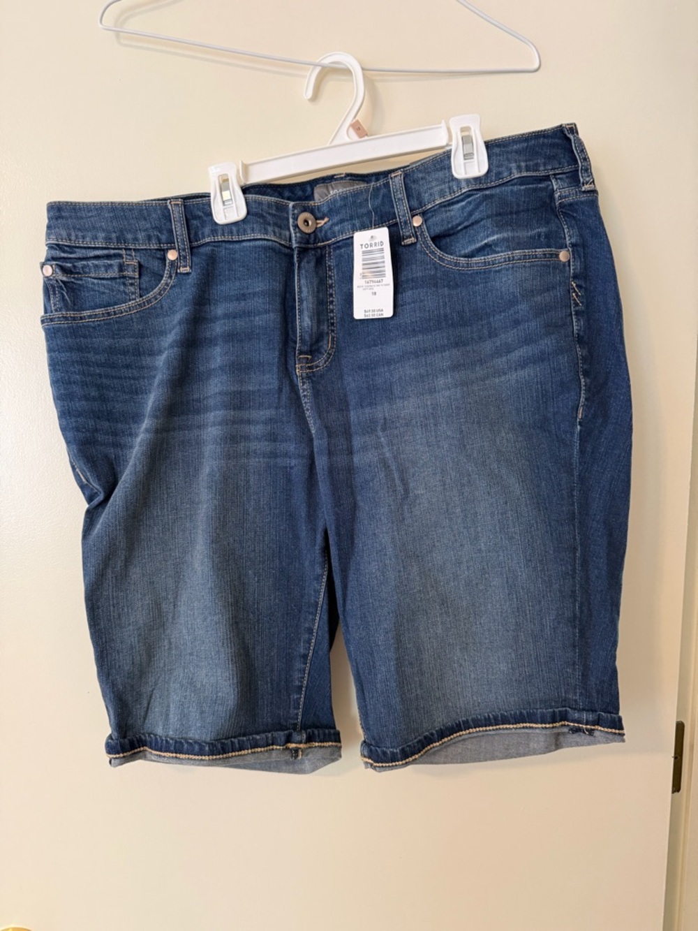 torrid Dark Indigo Denim Bermuda Shorts